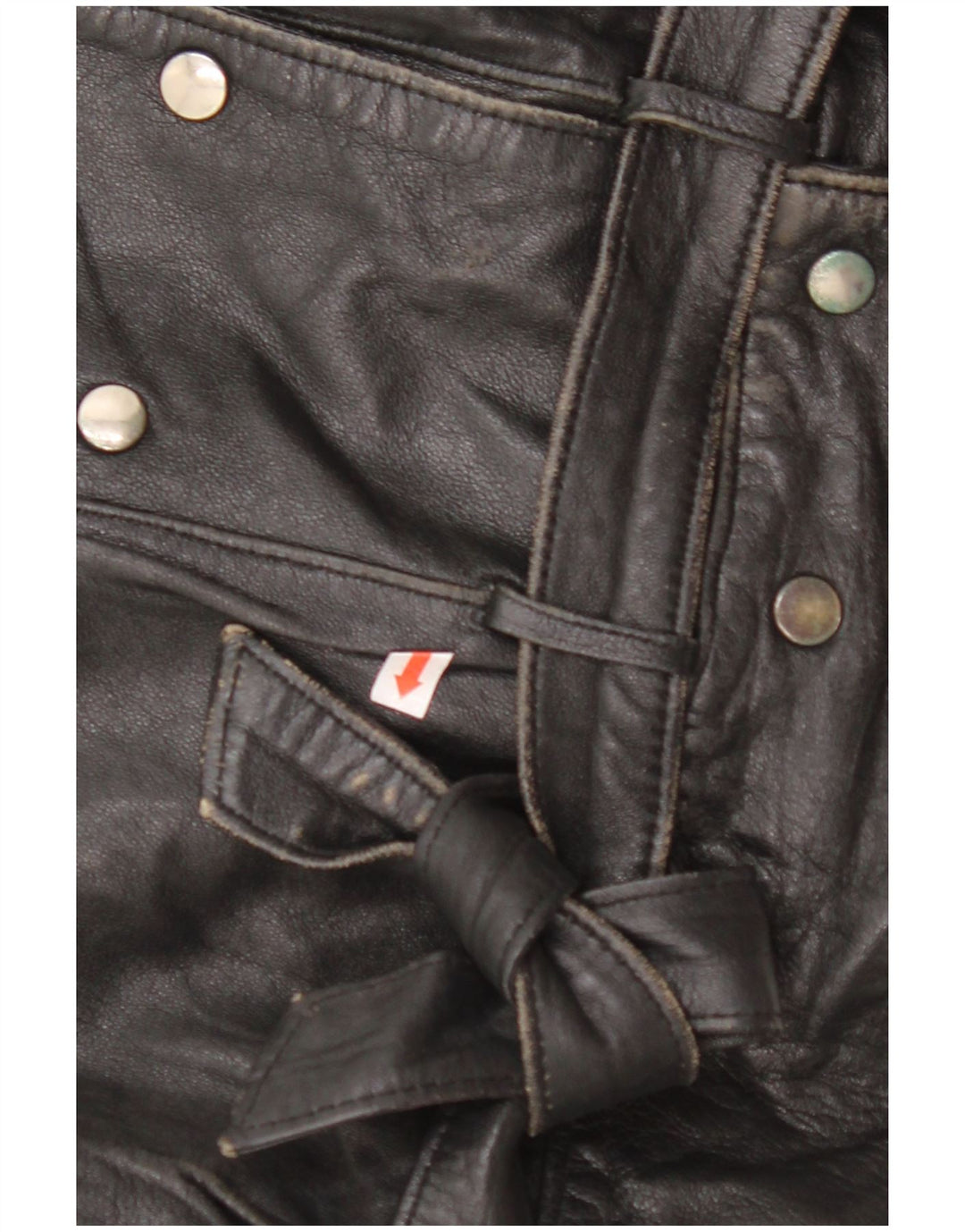 Giacca in pelle oversize da donna VINTAGE EU 42 Large in pelle nera