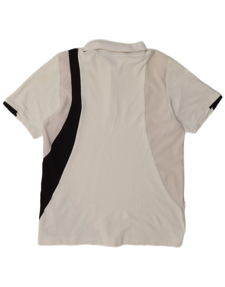 Polo da uomo Lotto Large in nylon color block bianco