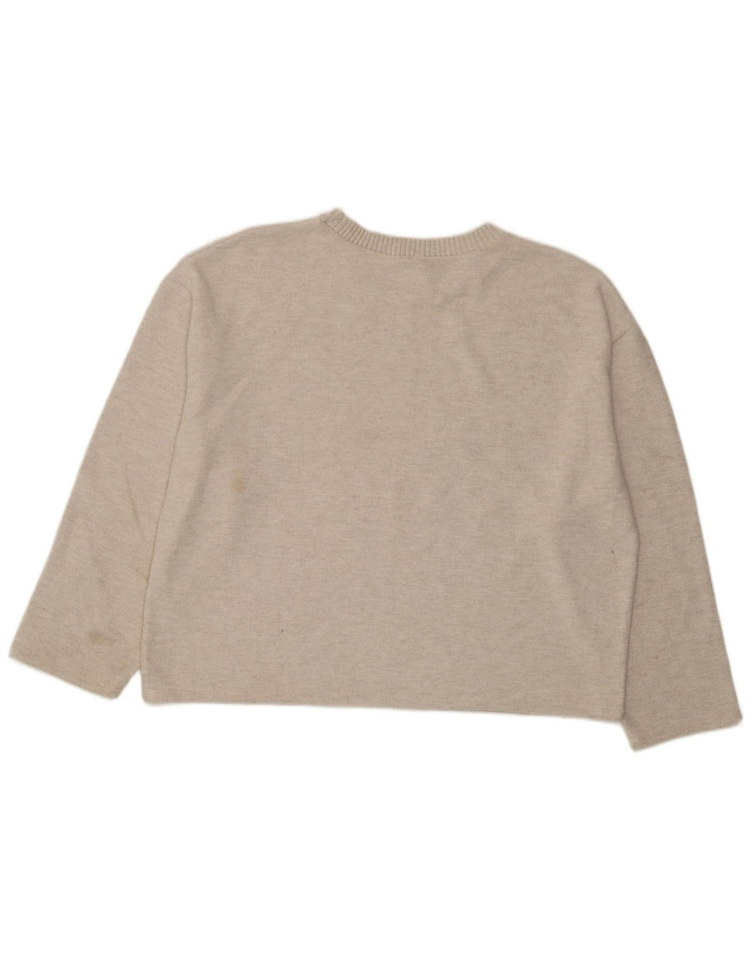 Top oversize da donna Zara a maniche lunghe UK 16 grande bianco sporco