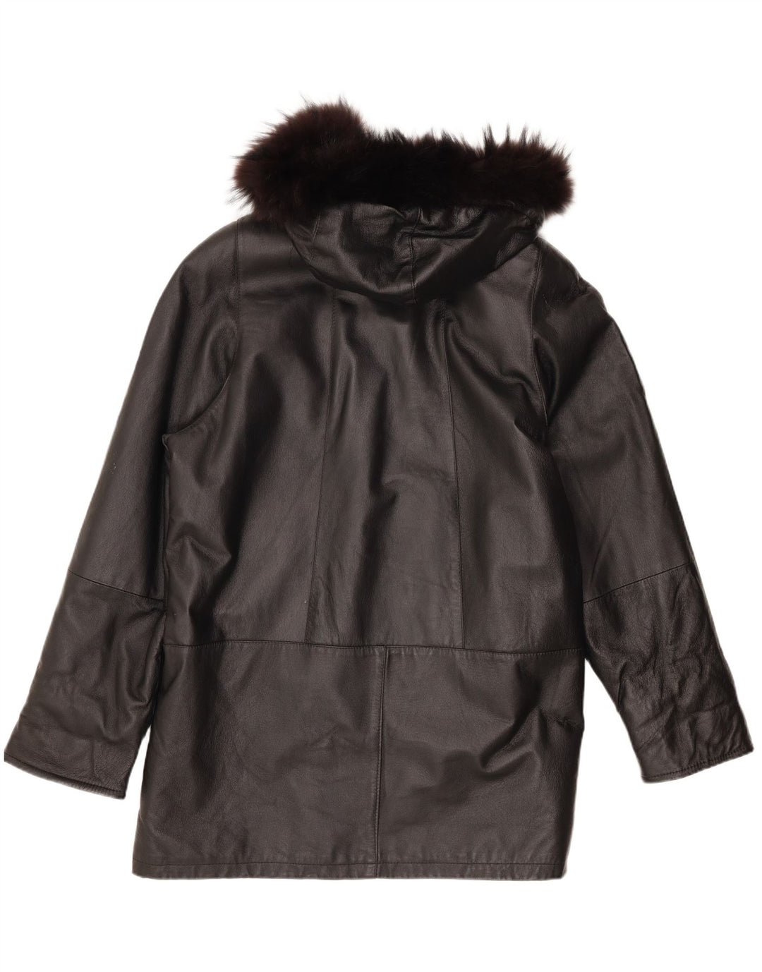 Cappotto oversize in pelle con cappuccio da donna Privilegi IT 50 XL in pelle nera