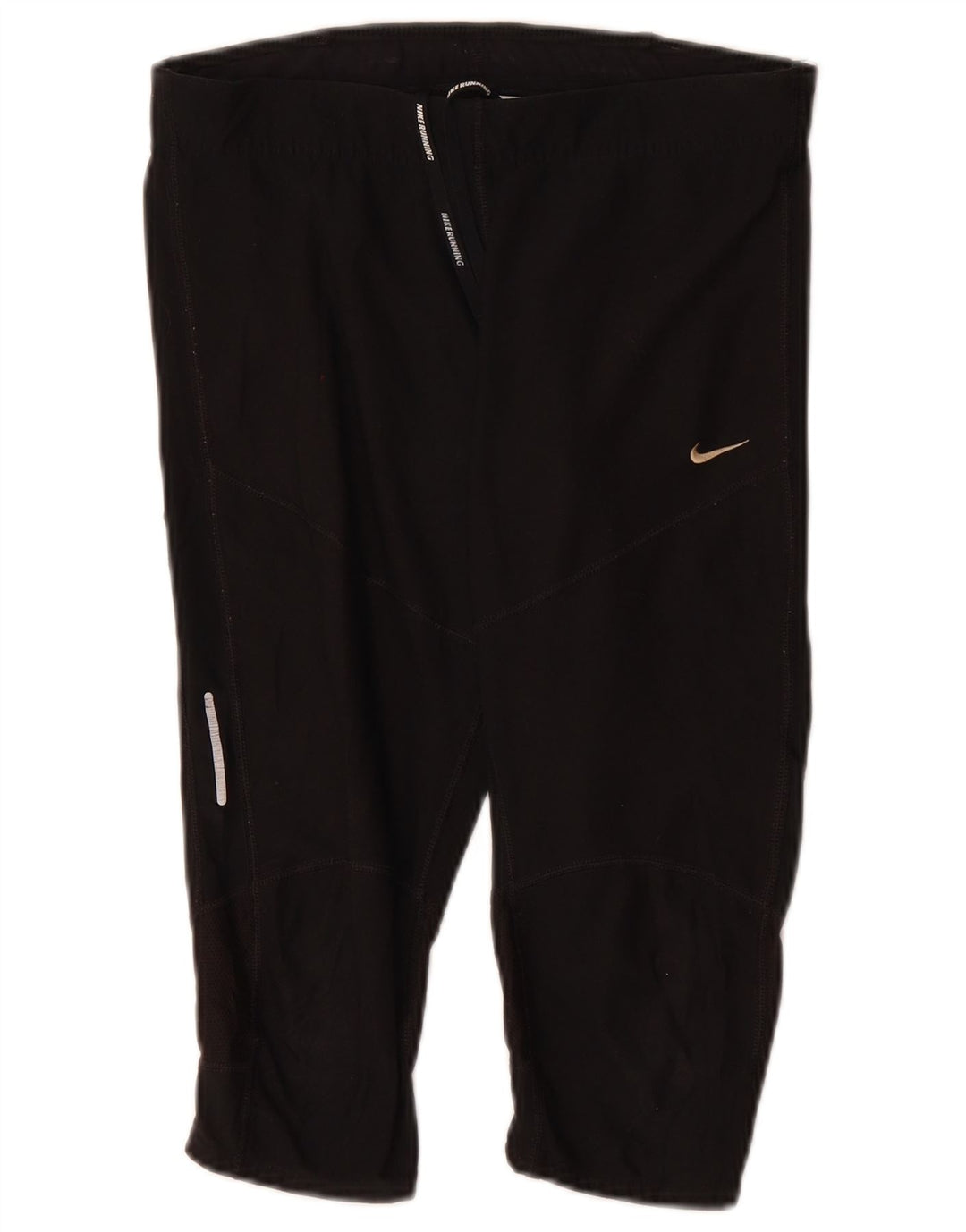 Pantaloni da tuta NIKE Dri Fit Capri da donna UK 12 medio poliestere nero