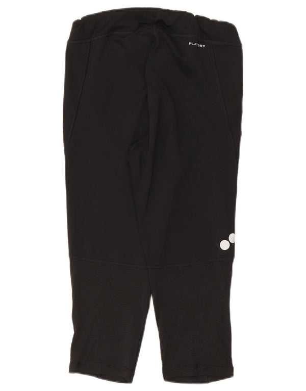 Leggings Reebok Donna Capri UK 8/10 Small Nero Poliestere