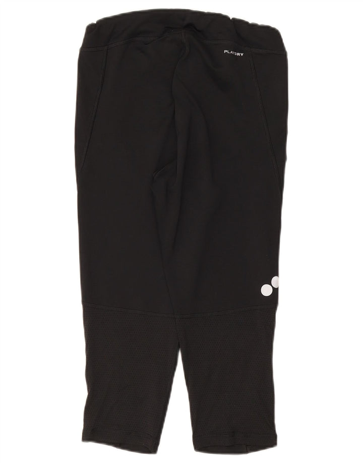 Leggings Reebok Donna Capri UK 8/10 Small Nero Poliestere