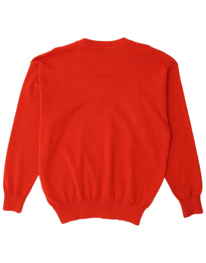 Maglione da uomo con scollo a V Amerigo Vespucci XL in lana rossa