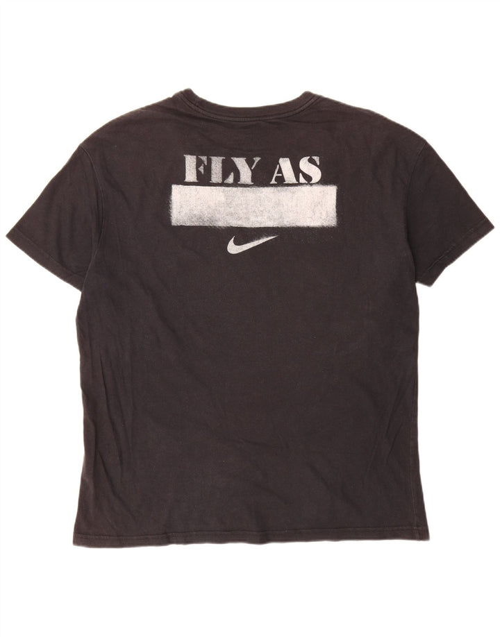 T-shirt grafica da uomo Nike Top grande in cotone nero