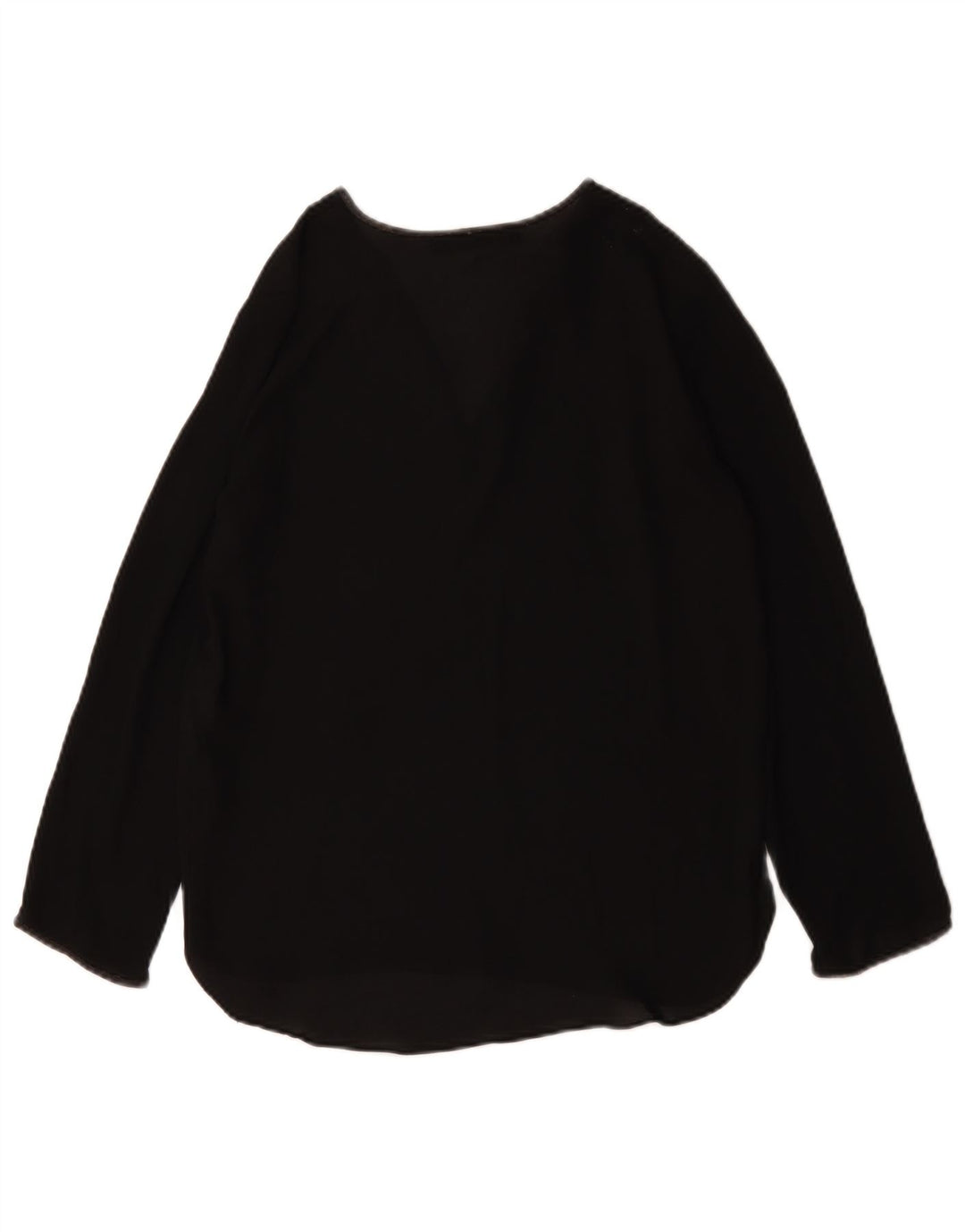 Top Zara da donna a maniche lunghe UK 10 Small Nero Poliestere