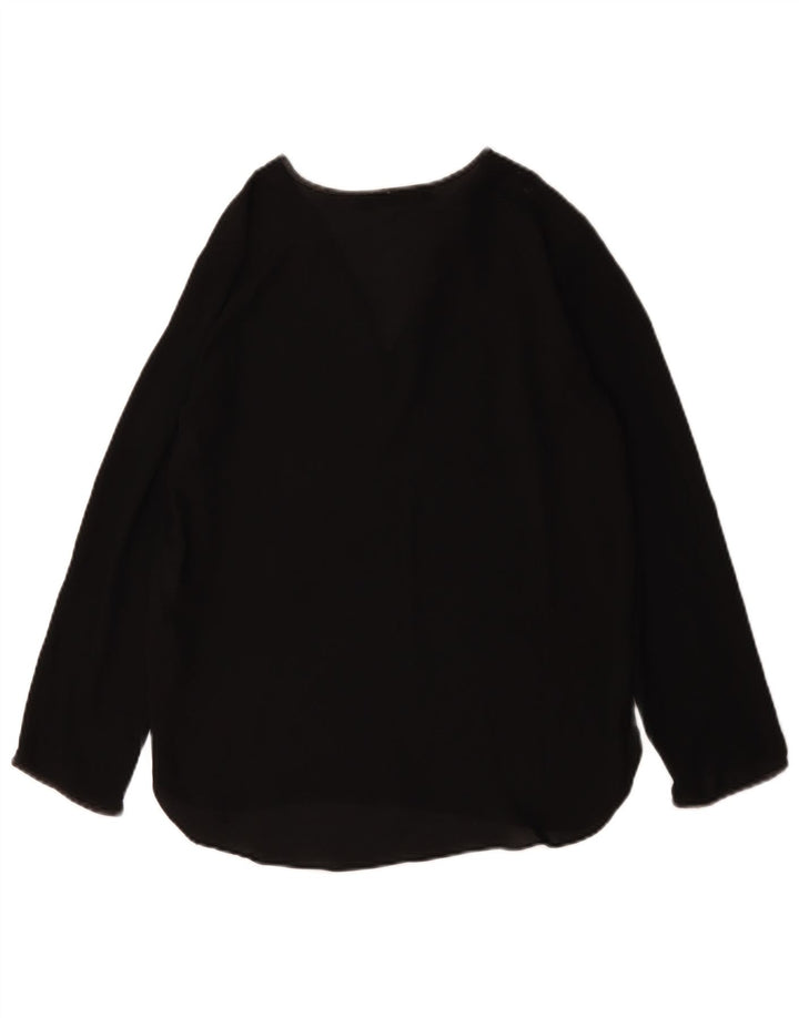 Top Zara da donna a maniche lunghe UK 10 Small Nero Poliestere