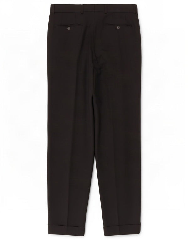Pantaloni da abito con pegging da uomo Hugo Boss W36 L35 Lana vergine nera