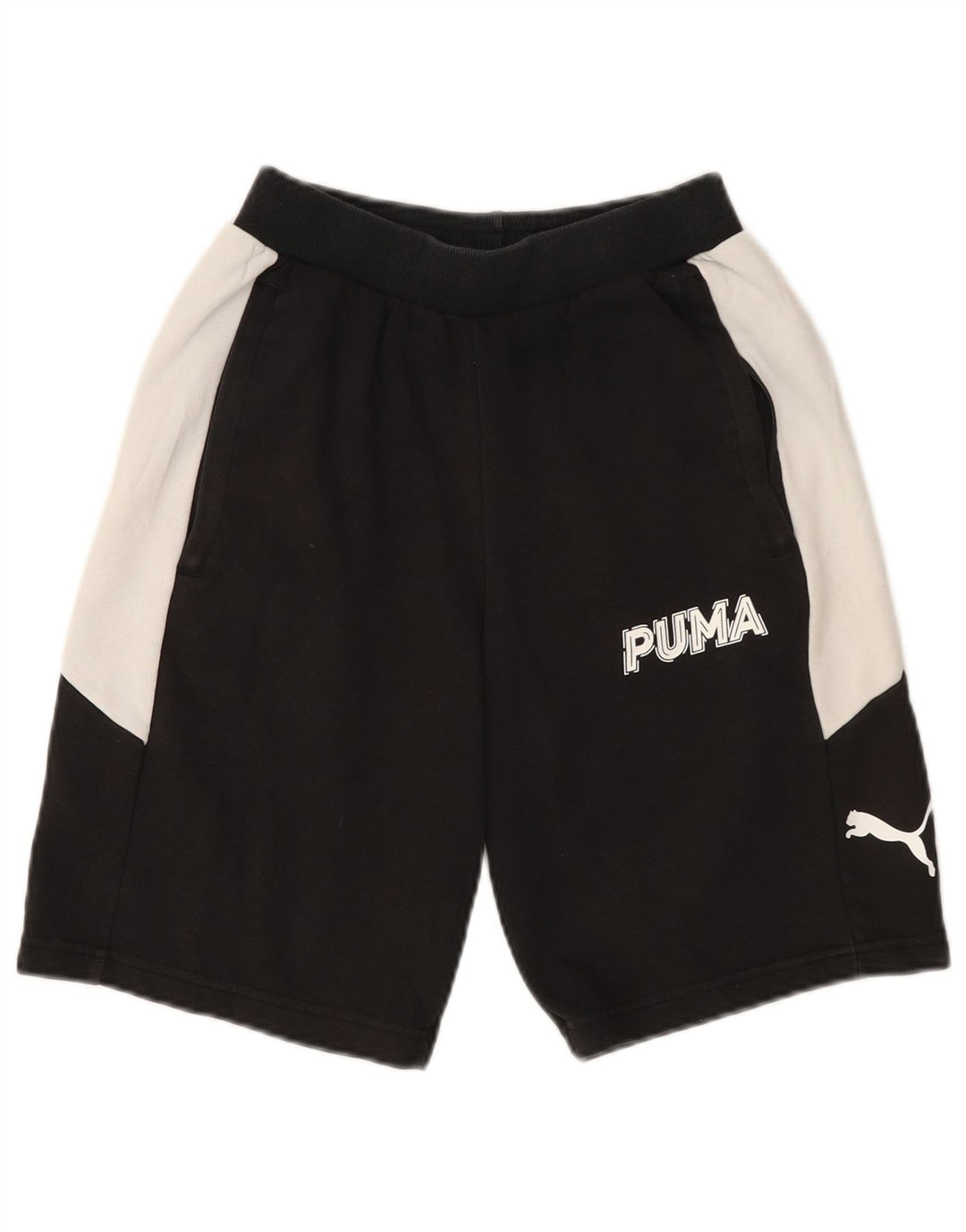 Pantaloncini sportivi da uomo Puma Small neri in cotone color block
