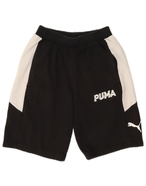 Pantaloncini sportivi da uomo Puma Small neri in cotone color block