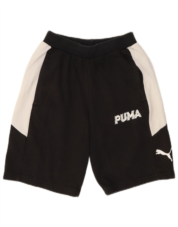 Pantaloncini sportivi da uomo Puma Small neri in cotone color block