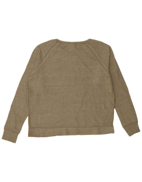 Felpa oversize da donna Reebok, maglione UK 18 XL, cotone chiazzato kaki