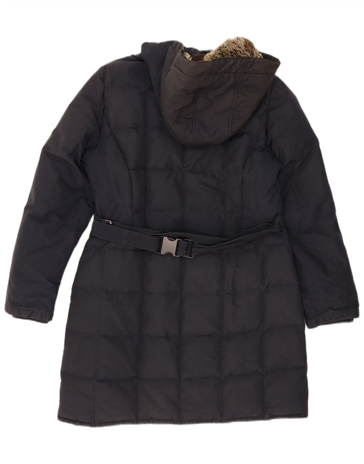 Cappotto imbottito con cappuccio da donna WOOLRICH UK 18 XL poliestere blu navy