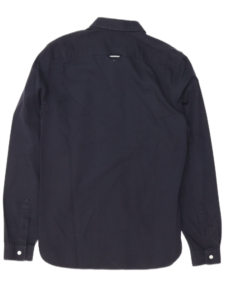 Camicia da uomo Fred Perry piccola in cotone blu navy