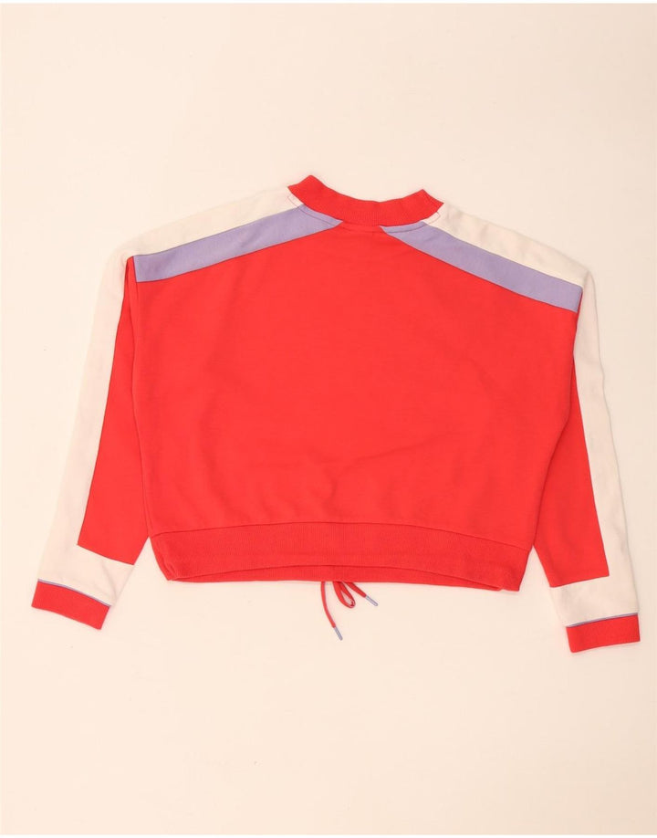 Felpa con grafica corta da donna Puma UK 10 Small Red Colourblock