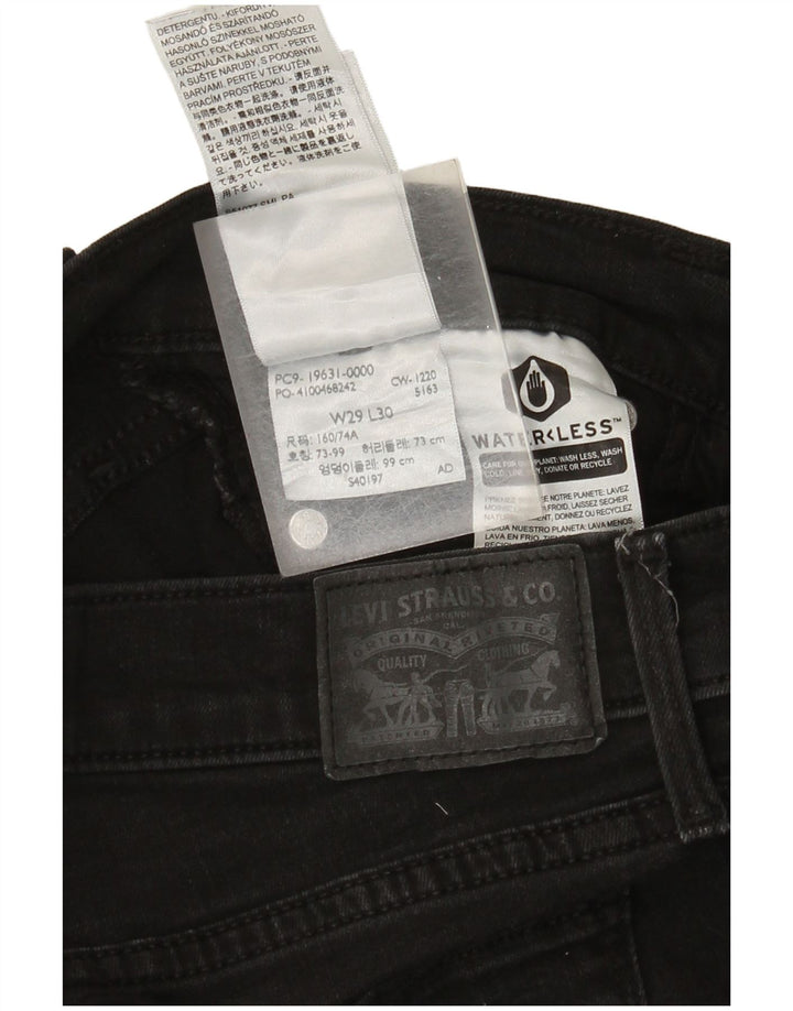 Jeans dritti modellanti 314 da donna Levi's W29 L30 cotone nero