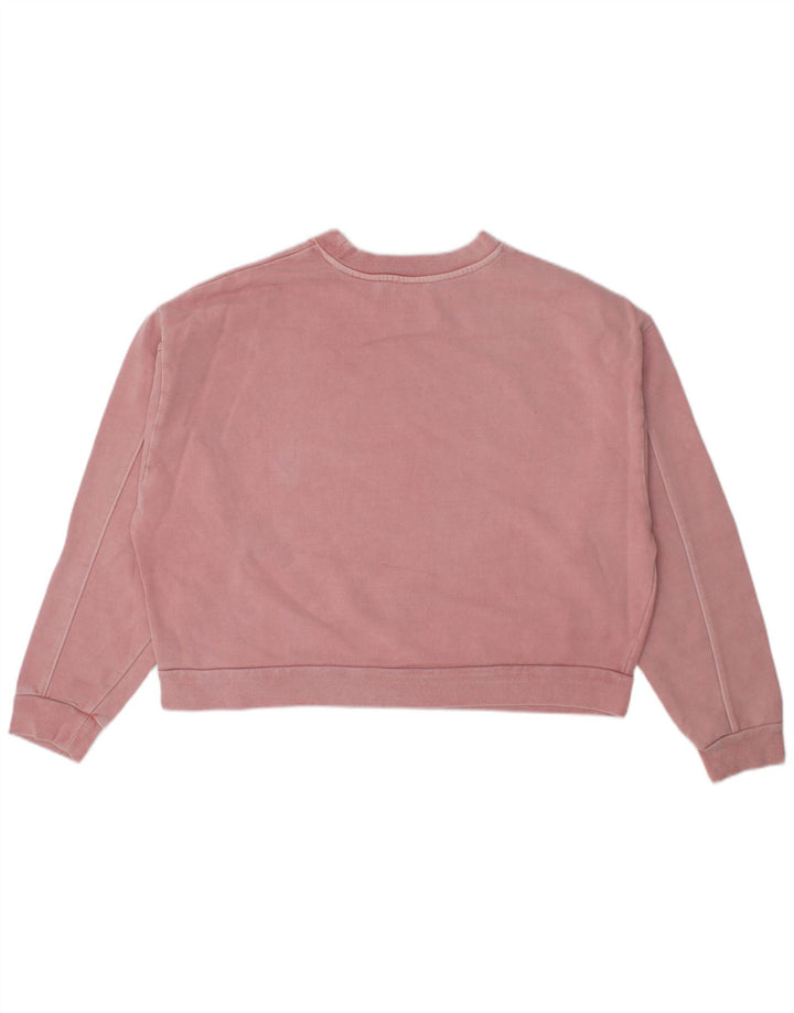 Levi's Donna Felpa con grafica corta oversize da donna UK 14 Rosa medio
