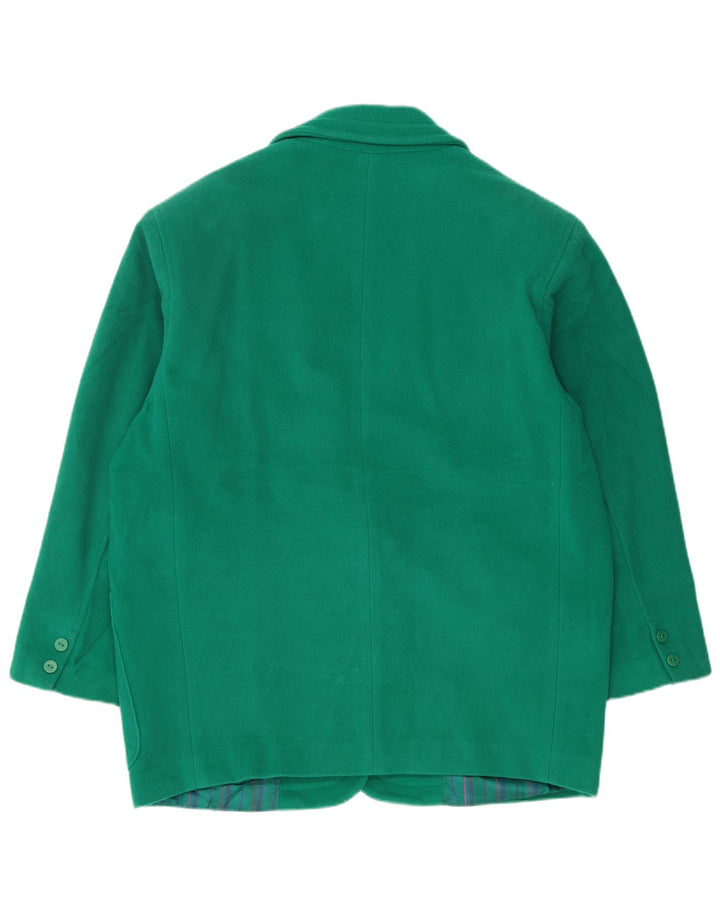 Giacca Blazer Oversize da Donna a 2 Bottoni Benetton IT 40 Small Verde Lana
