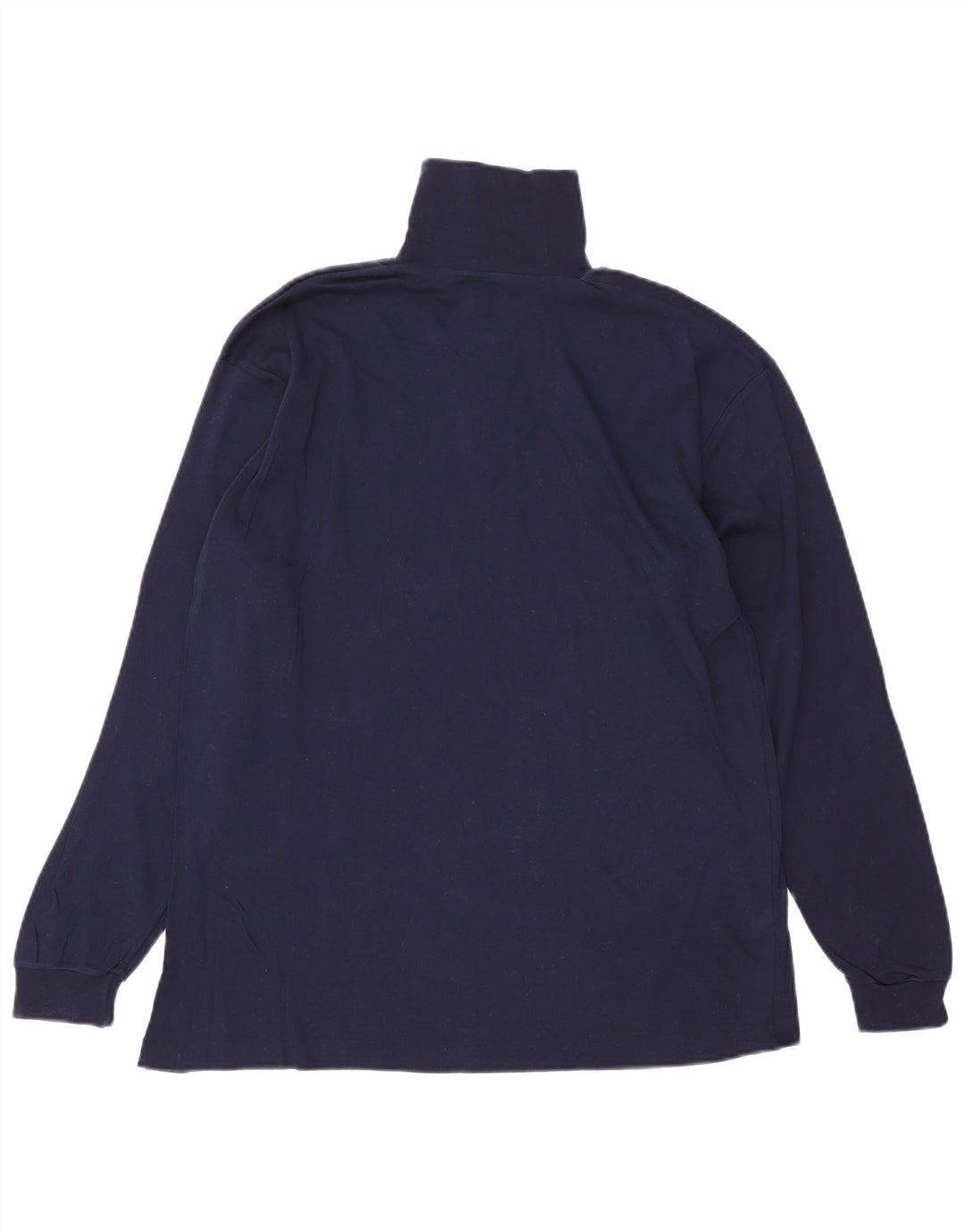 CONTE OF FLORENCE Top da uomo con zip e collo a maniche lunghe IT 52 Large Blu Navy