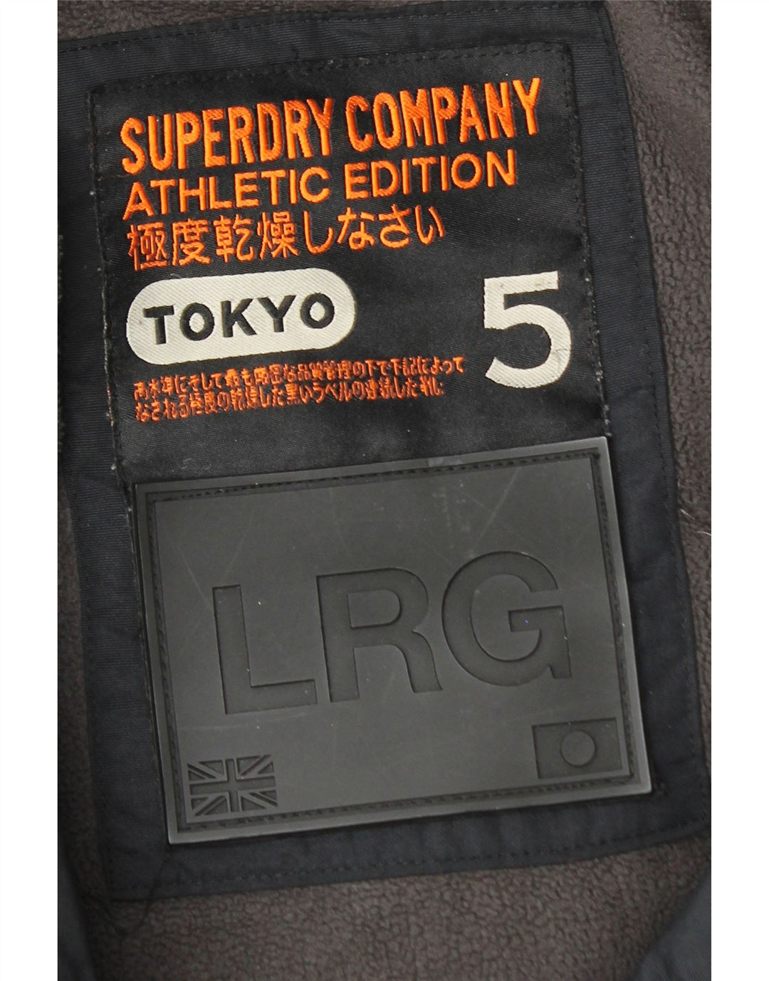 Giacca imbottita con cappuccio da uomo Superdry UK 40 Large in nylon blu navy