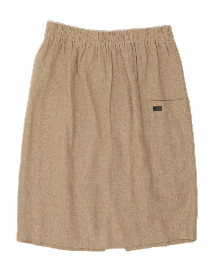 VINTAGE Womens Midi Skirt W30 Medium  Beige Vintage Vintage and Second-Hand Vintage from Messina Hembry 