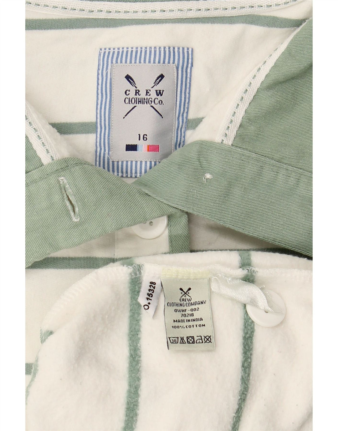 CREW CLOTHING Felpa da donna Maglione UK 16 Grandi strisce bianche