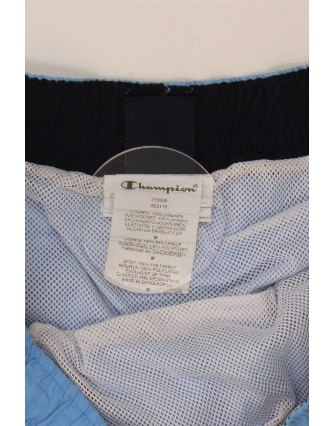 Pantaloncini da bagno da uomo Champion blu medio in poliammide
