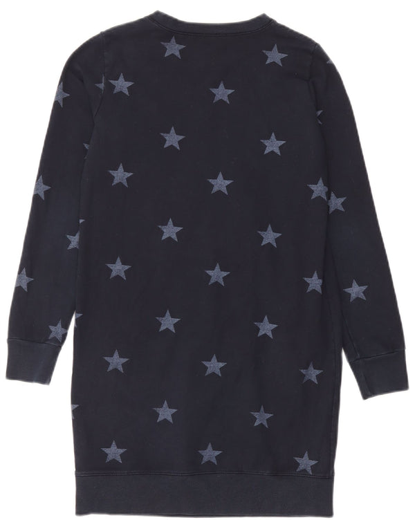 Converse Abito maglione da donna in felpa UK 10 Small Blu navy geometrico
