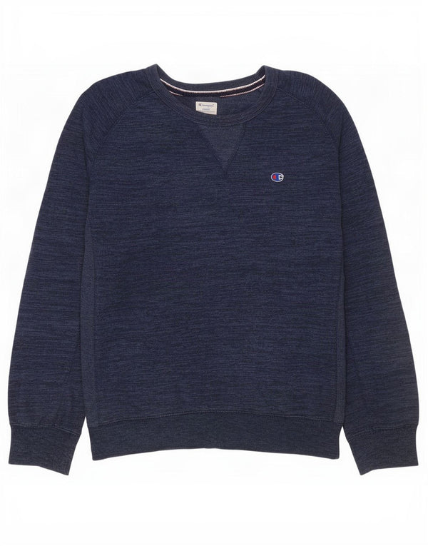 Felpa da uomo Champion Jumper XL in cotone screziato blu navy