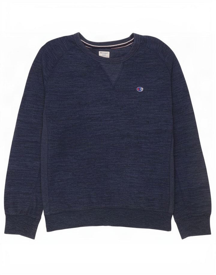 Felpa da uomo Champion Jumper XL in cotone screziato blu navy