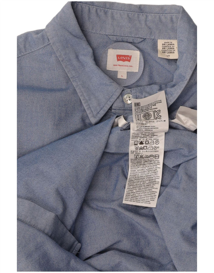 LEVI'S Camicia Uomo Large Blu Cotone