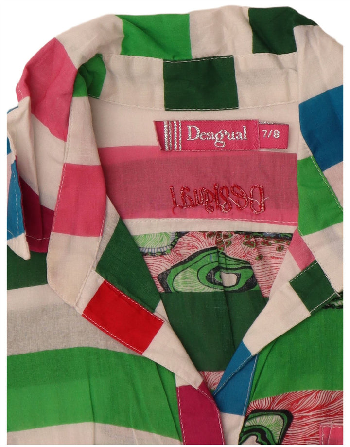 Desigual Camicia Pullover Longline Fit per Ragazze 7-8 Anni Multicolore