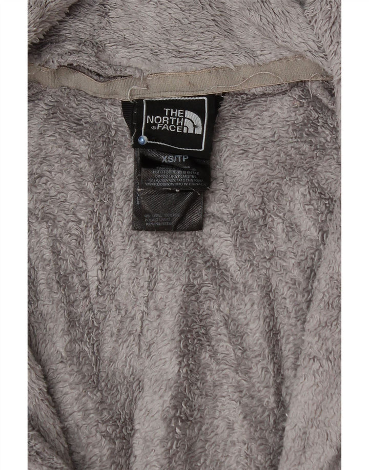 THE NORTH FACE Womens Fleece Jacket UK 6 XS Grey Polyester