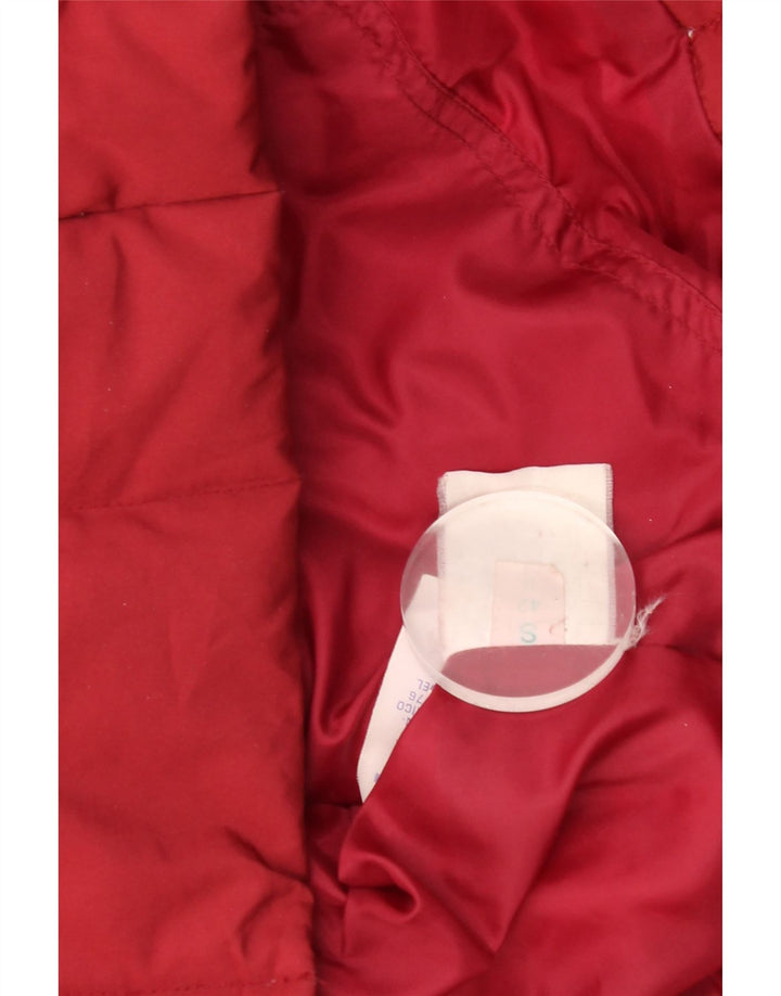 Giacca imbottita oversize da donna Sergio Tacchini UK 10 piccola rossa