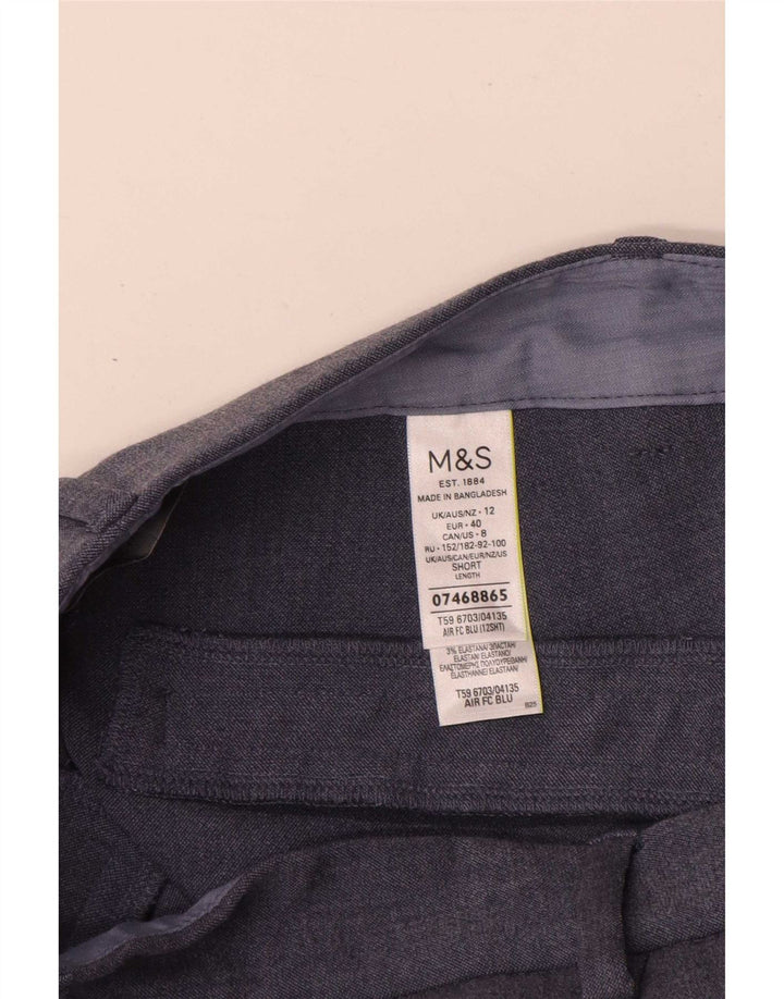 Pantaloni chino bootcut da donna Marks & Spencer UK 12 medi W30 L29 Blu