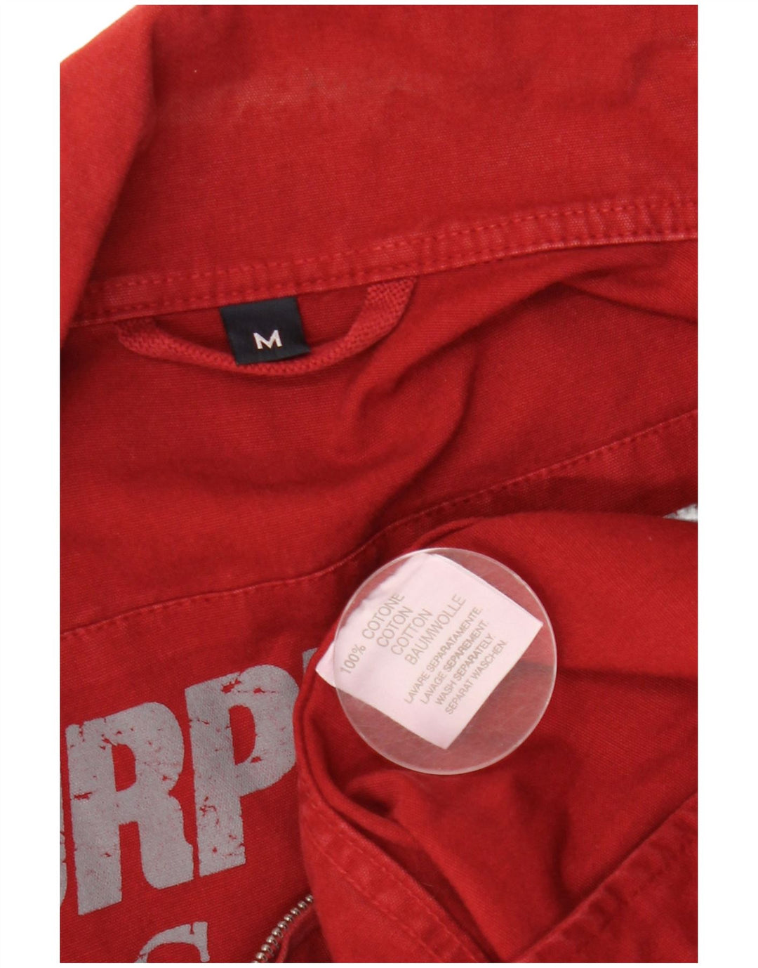 MURPHY & NYE Giubbotto bomber da vela da uomo UK 38 Cotone rosso medio