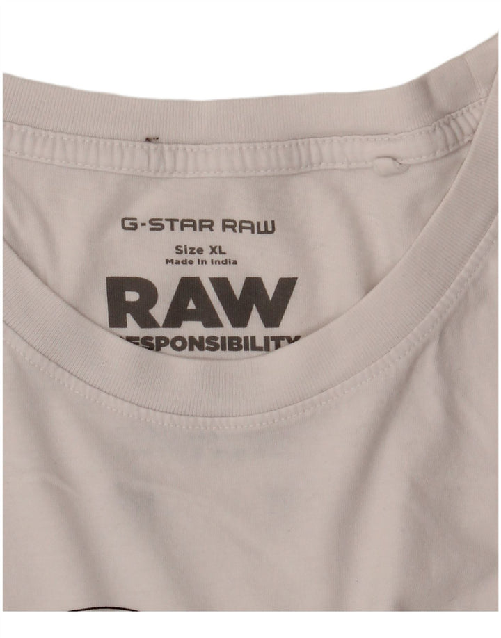 T-shirt grafica da uomo G-Star Top XL bianca