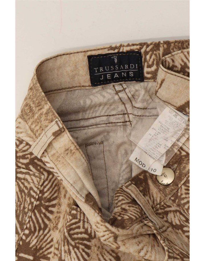 Pantaloni Casual Dritti Donna Trussardi Fantasia Astratta W26 L31 Beige