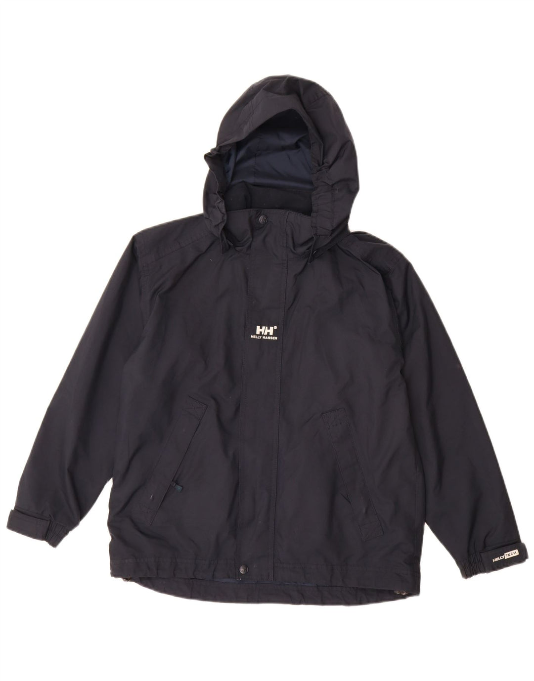Giacca antipioggia con cappuccio da ragazzo Helly Hansen 11-12 anni in poliestere blu navy