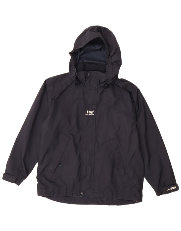 Giacca antipioggia con cappuccio da ragazzo Helly Hansen 11-12 anni in poliestere blu navy