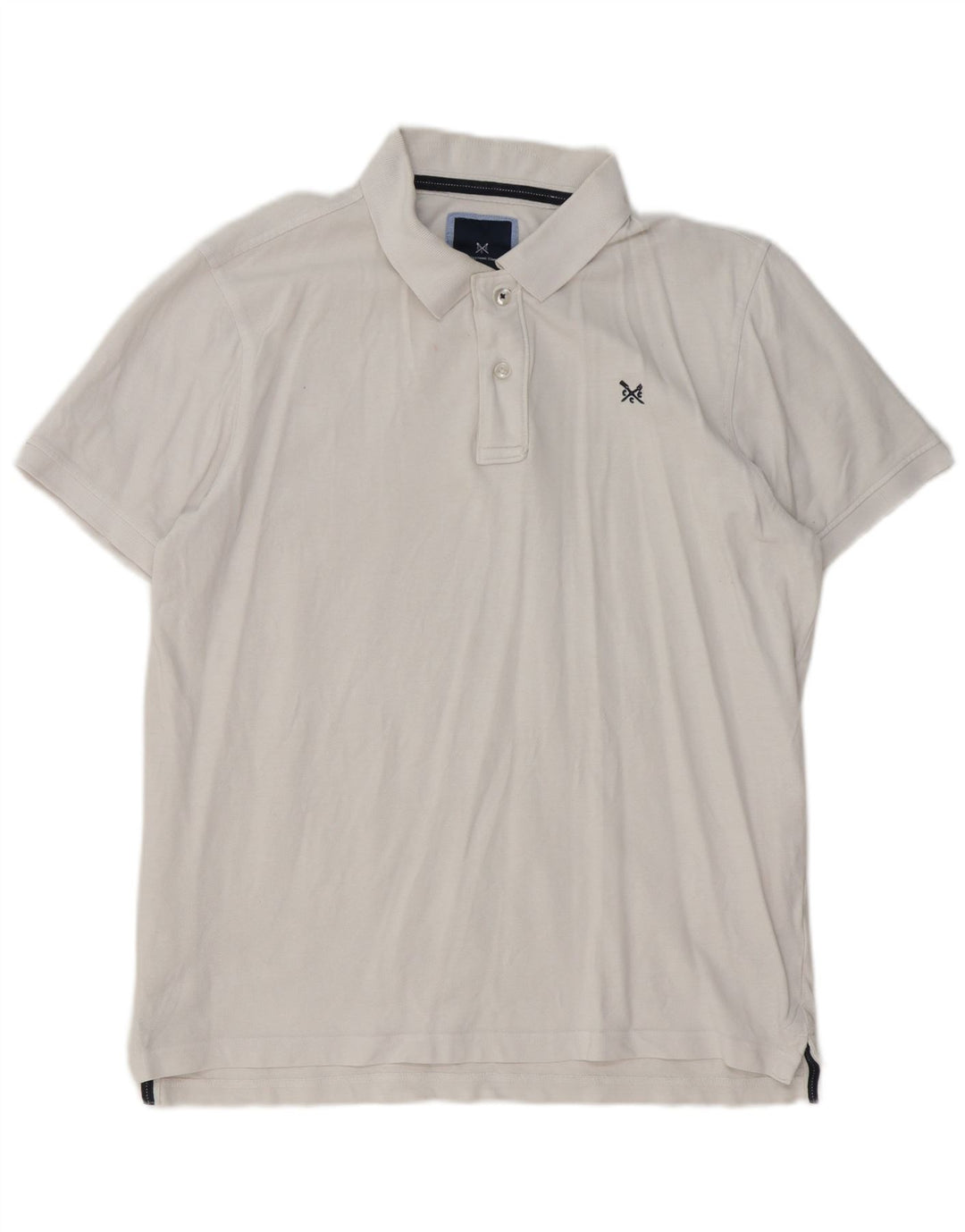Crew Clothing Polo da uomo grande in cotone bianco