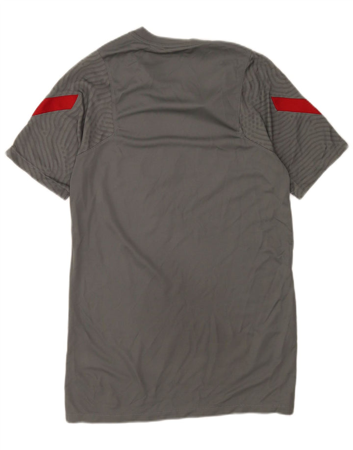 T-shirt grafica Nike Liverpool da uomo, piccola, in poliestere color block grigio