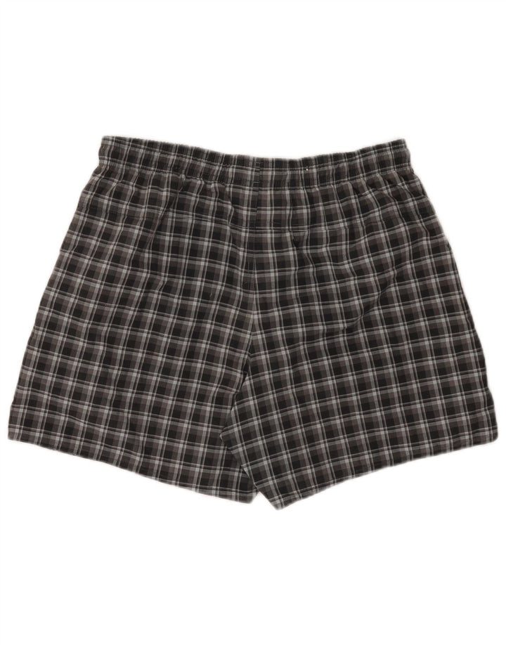 Pantaloncini sportivi Adidas da uomo medio in poliestere a quadri neri