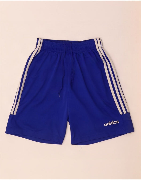 Pantaloncini sportivi Adidas Climalite da uomo piccoli in poliestere blu