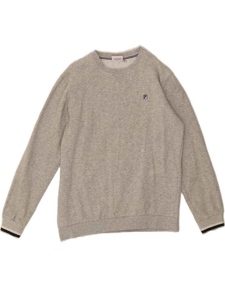 FILA Mens Sweatshirt Jumper XS Grey Cotton Vintage Fila and Second-Hand Fila from Messina Hembry 