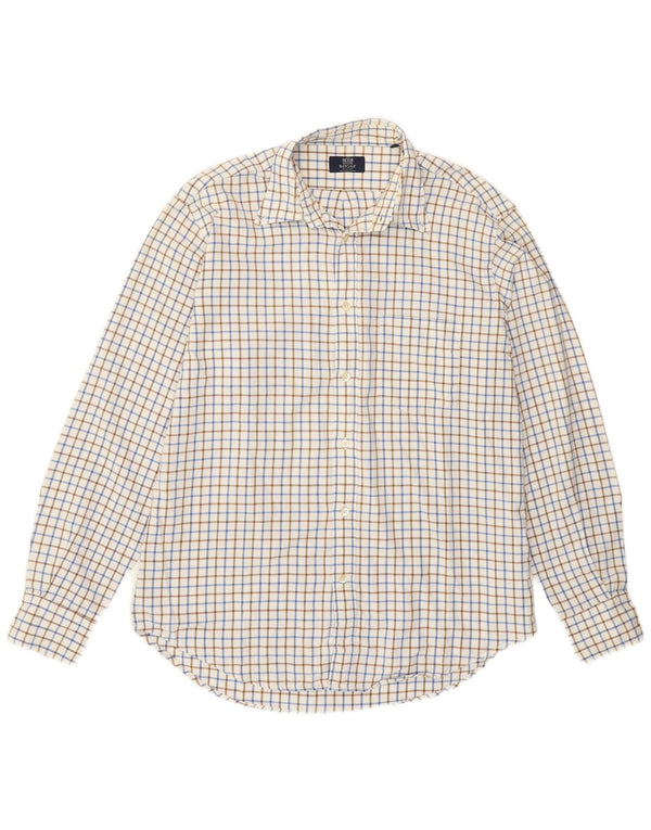 Camicia Milano da uomo Boggi in cotone a quadri bianchi grandi
