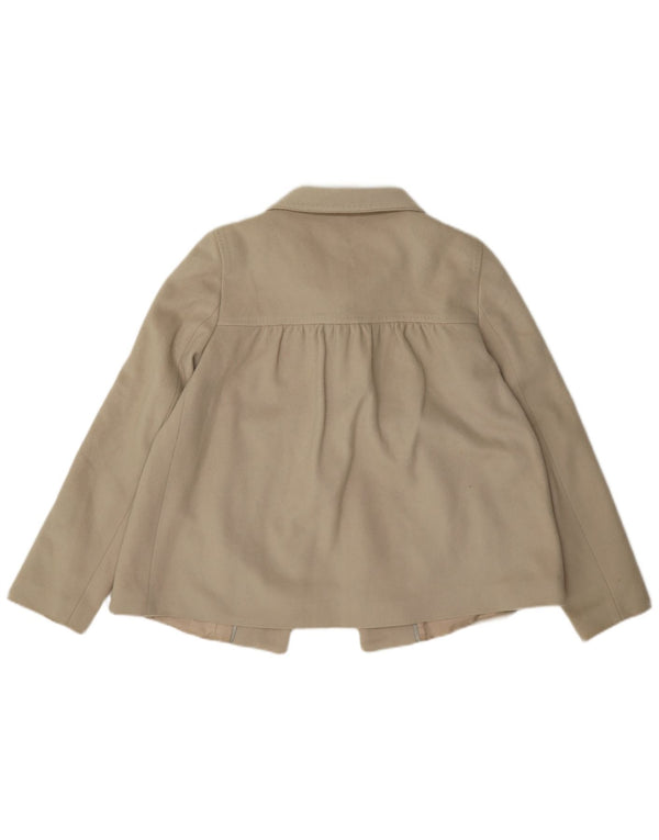 Cappotto da marinaio vestibilità ampia da donna Zara UK 6 XS Beige Lana