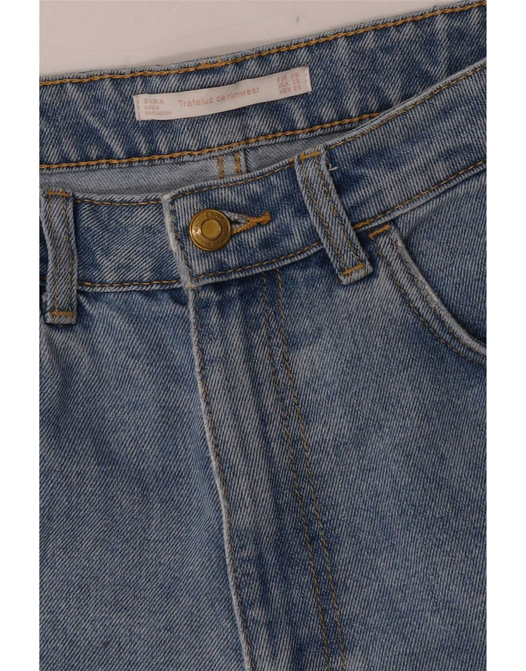 Pantaloncini di jeans Trafaluc da donna Zara EU 38 piccoli W28 blu