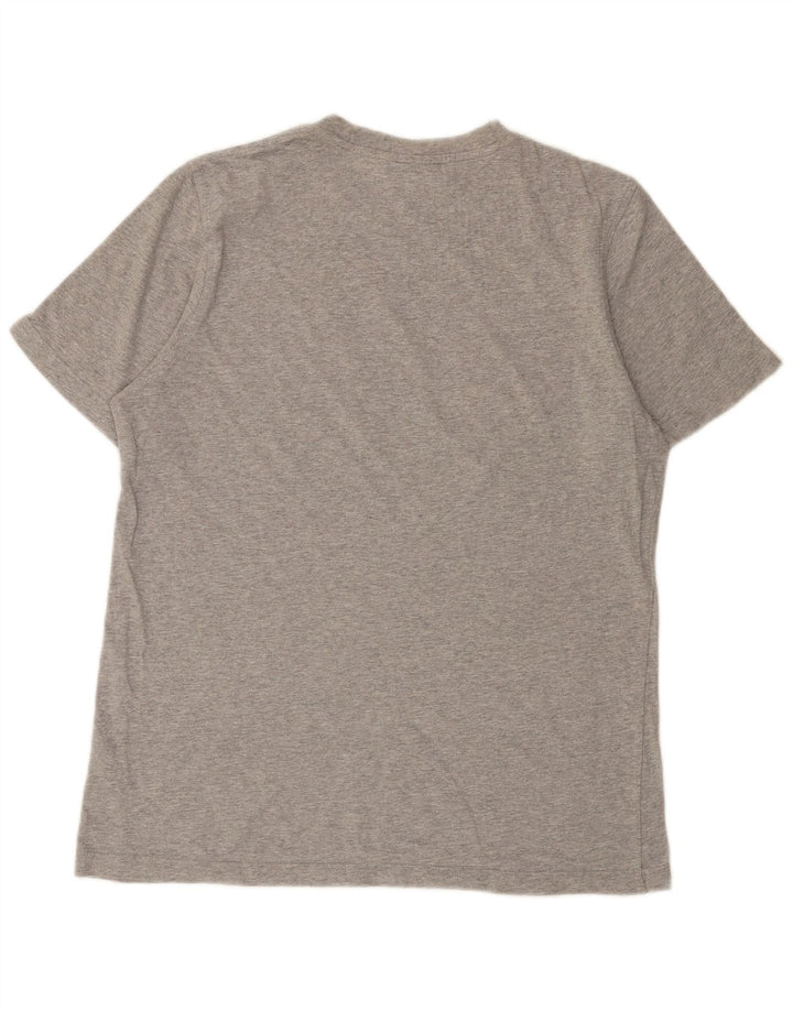 ADIDAS Mens Graphic T-Shirt Top Medium Grey Cotton