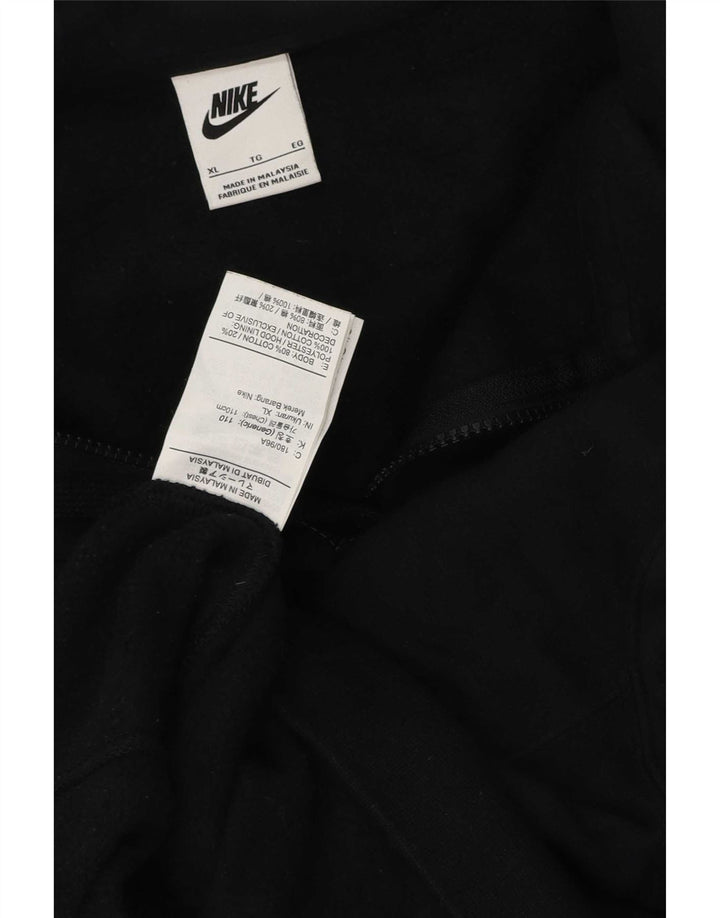 Felpa con cappuccio e zip Nike da uomo XL in cotone nero